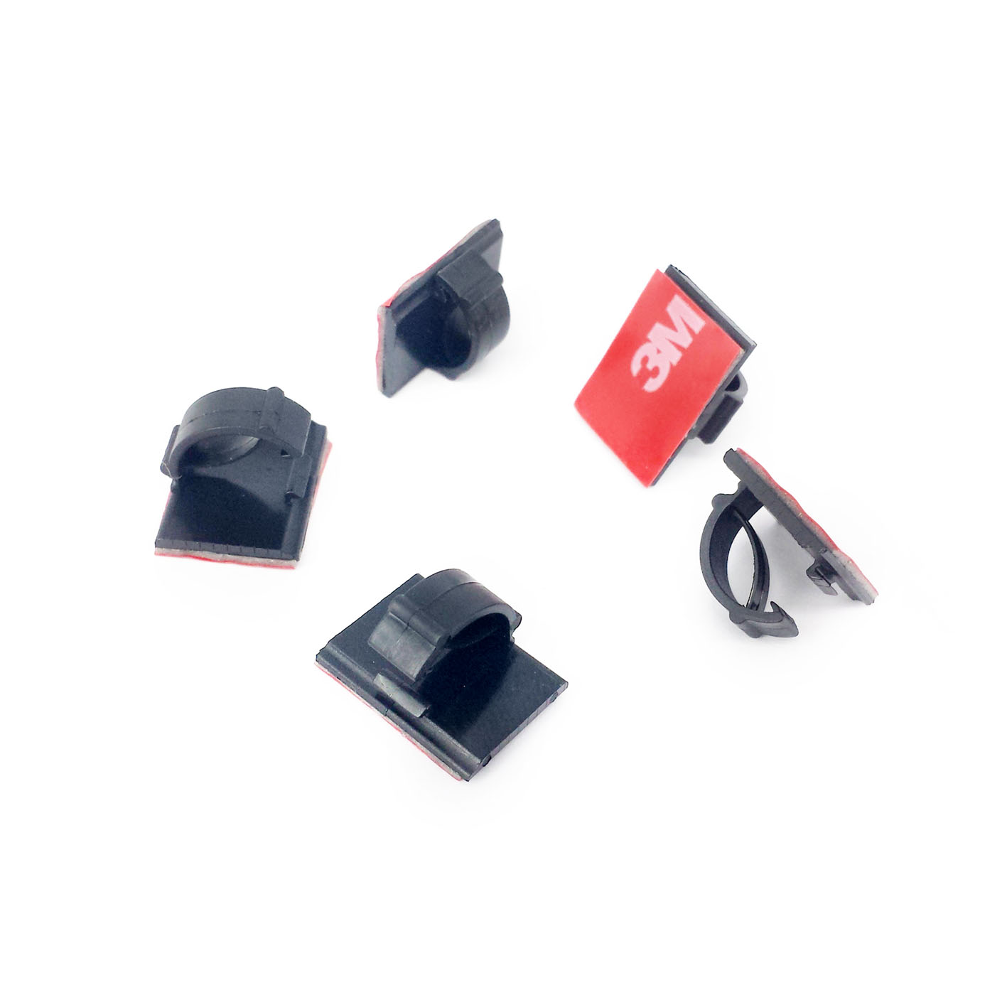 Black adhesive online cable clips